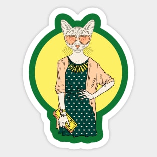 cat lady Sticker